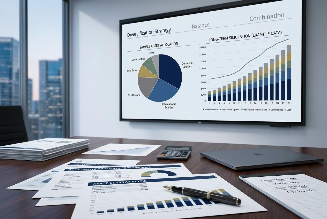 ポートフォリオ分散戦略を学ぶ上級投資教育のイメージ